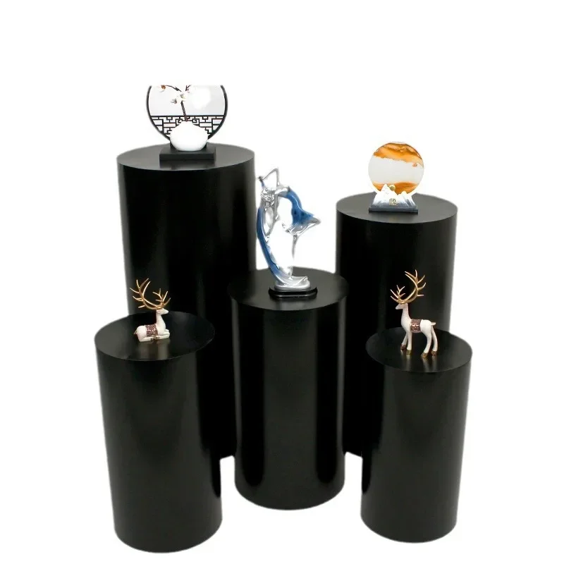 

Wrought iron wedding props cylindrical dessert table, wedding birthday party check-in area dessert column