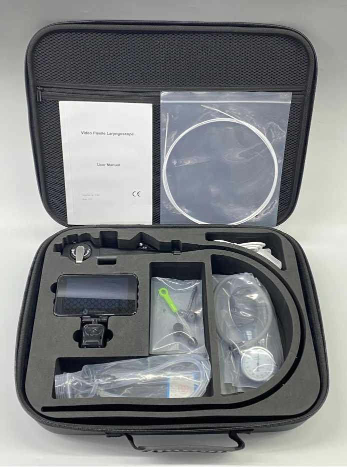Veterinary endoscope, portable handheld flexible video laryngoscope, tracheobronchoscope, nasolaryngoscope