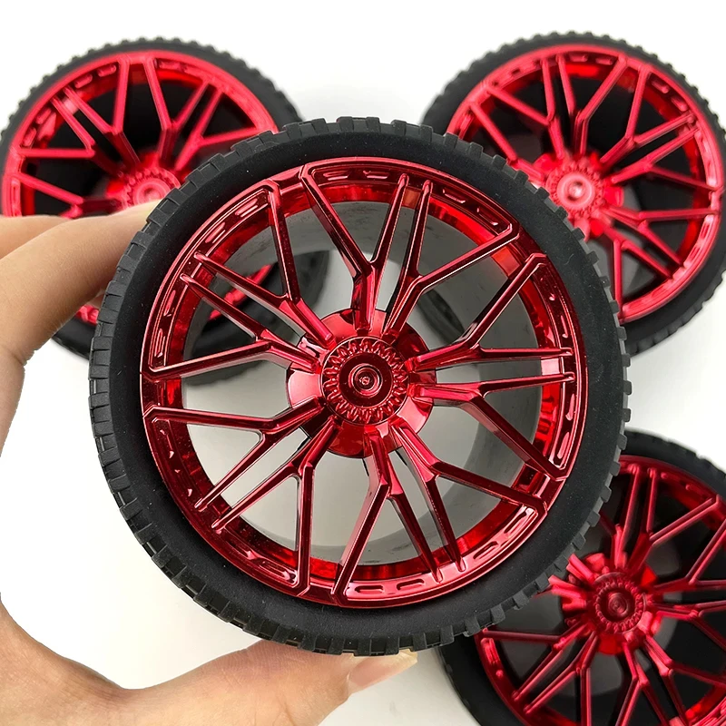 Rood en vergulde wielnaaf 68577 - Blokaccessoires compatibel met LEGO 1:8 schaalauto's (42083/42056/42115) Bouwstenen