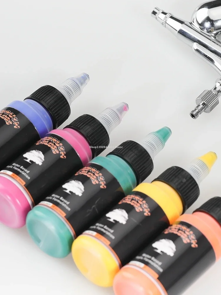 12 Color Acrylic Pigment Set Spray Pen/gun Special Water-based Paint DIY Hand-painted Shoe Wall Model Coloring Art Drawing Dye