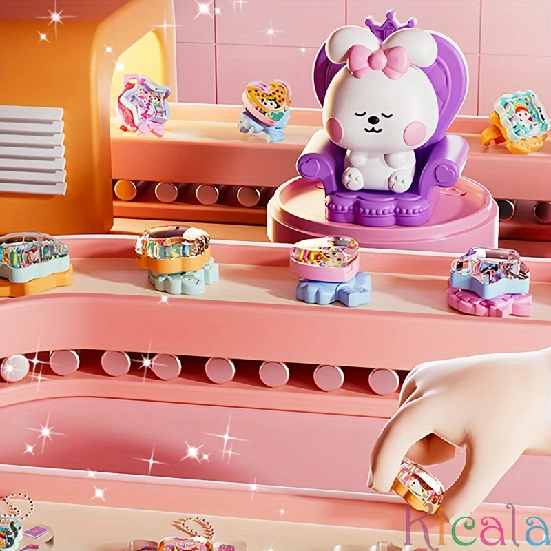 77 pçs conjunto 3d magia diy adesivo máquina criativa das crianças artesanal caixa de presente conjunto brinquedos para meninas crianças artesanato kit