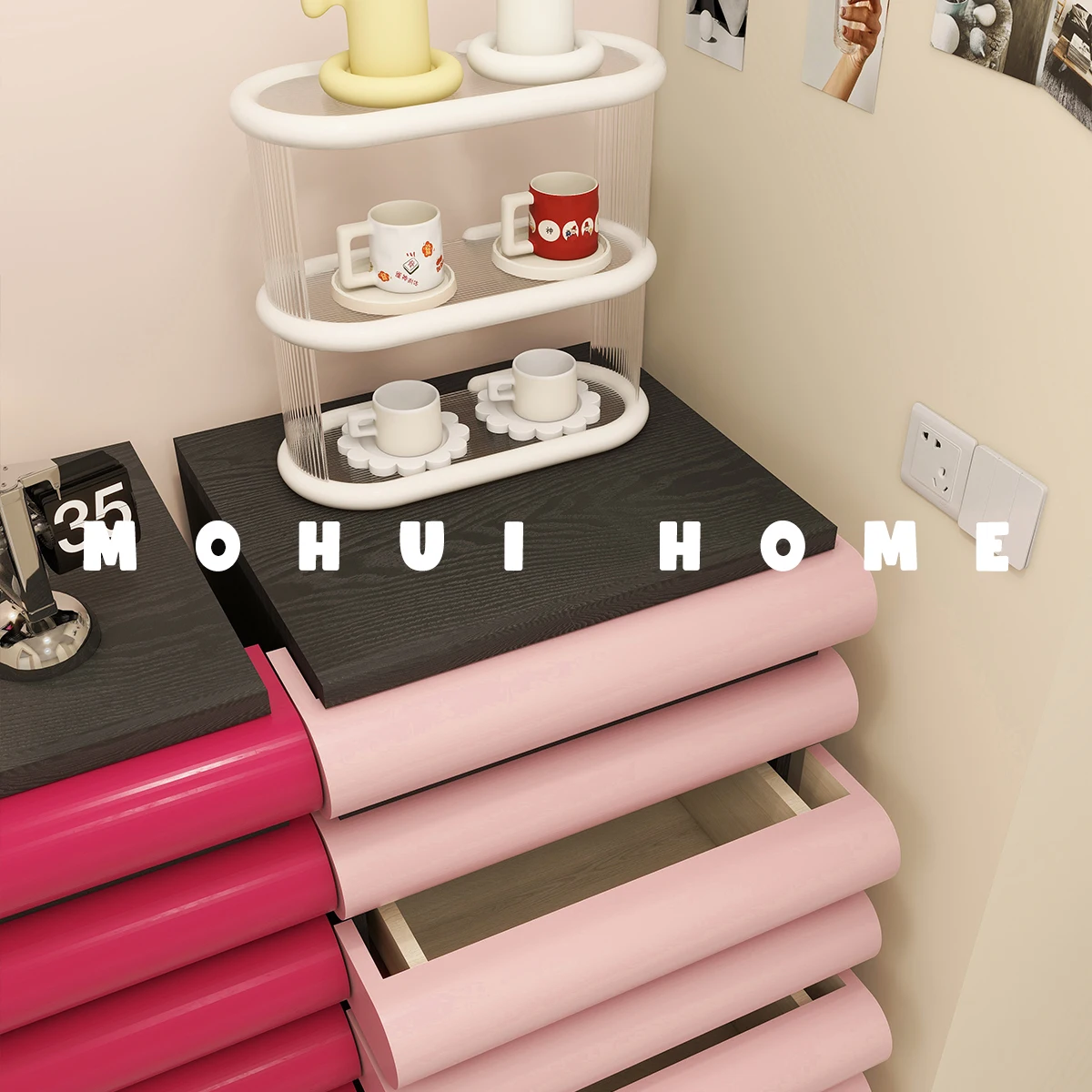 Armoire de chevet commode de rangement rétro moderne salon chambre commode Dopamine commode