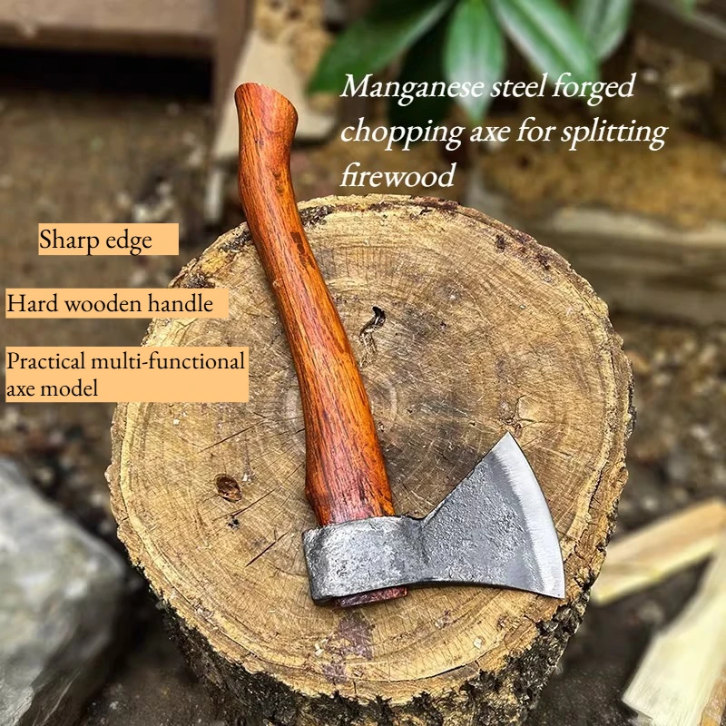

Тактический топор из кованой марганцевой стали, многофункциональный, для использования на открытом воздухе, для самообороны, для домашнего использования и работы с деревом
