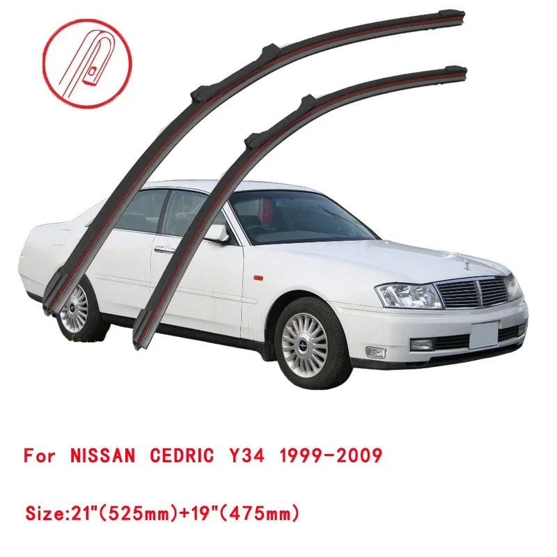 

For NISSAN CEDRIC Y34 1999-2009 Car Windshield Wiper Blade Front Windscreen Windshield Brushes Washer Accessories Cleaning Parts