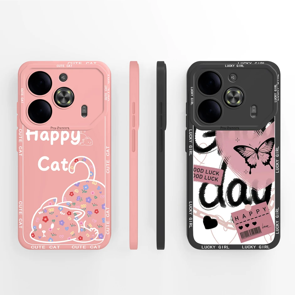 Cases For Tecno Pova 6 Pro 5G Pretty Oil Painting Flowers Silicone Soft TPU Phone Cover For TecnoPova6 6Pro Fundas Bumper Shell