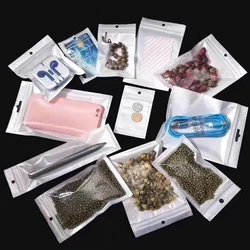 1000pcs 8x13cm Clear Self Adhesive Seal Plastic Bags Transparent Resealable OPP Packing Poly Bags Pick Beads Hanging Holes