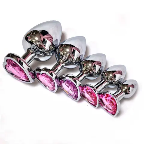Heart Base Metal Anal Plug Stainless Beginner Butt Plug Masturbation Stimulator Tool Sex Massager Adult Sex Toys For Man Women