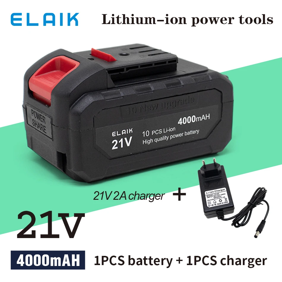 21V 4000mAh Rechargeable Battery Lithium Ion Battery High Capacity for Dayi Electric Power Tool Battery