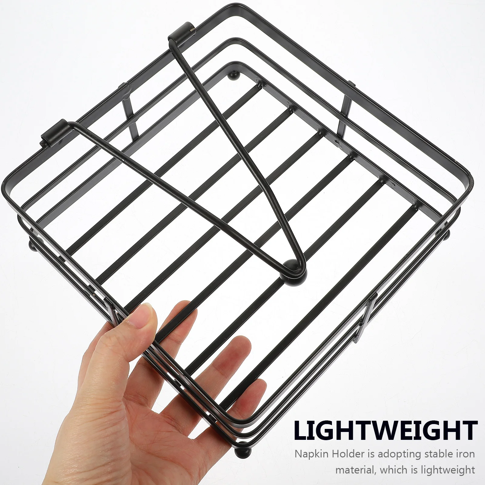 

Hollow Design Iron Napkin Holder Paper Dispenser Storage Stand for Kitchen Dining Room Table Napkin Holder