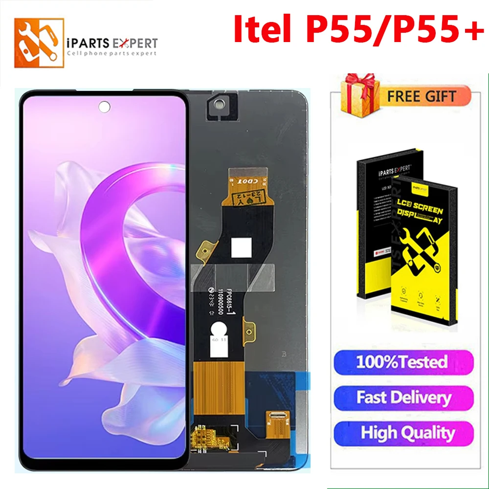 

IPARTSEXPERT Original LCD For Itel P55 Plus P55 P55T P663L P663LN P55 A666L LCD Display Touch Screen Digitizer Assembly