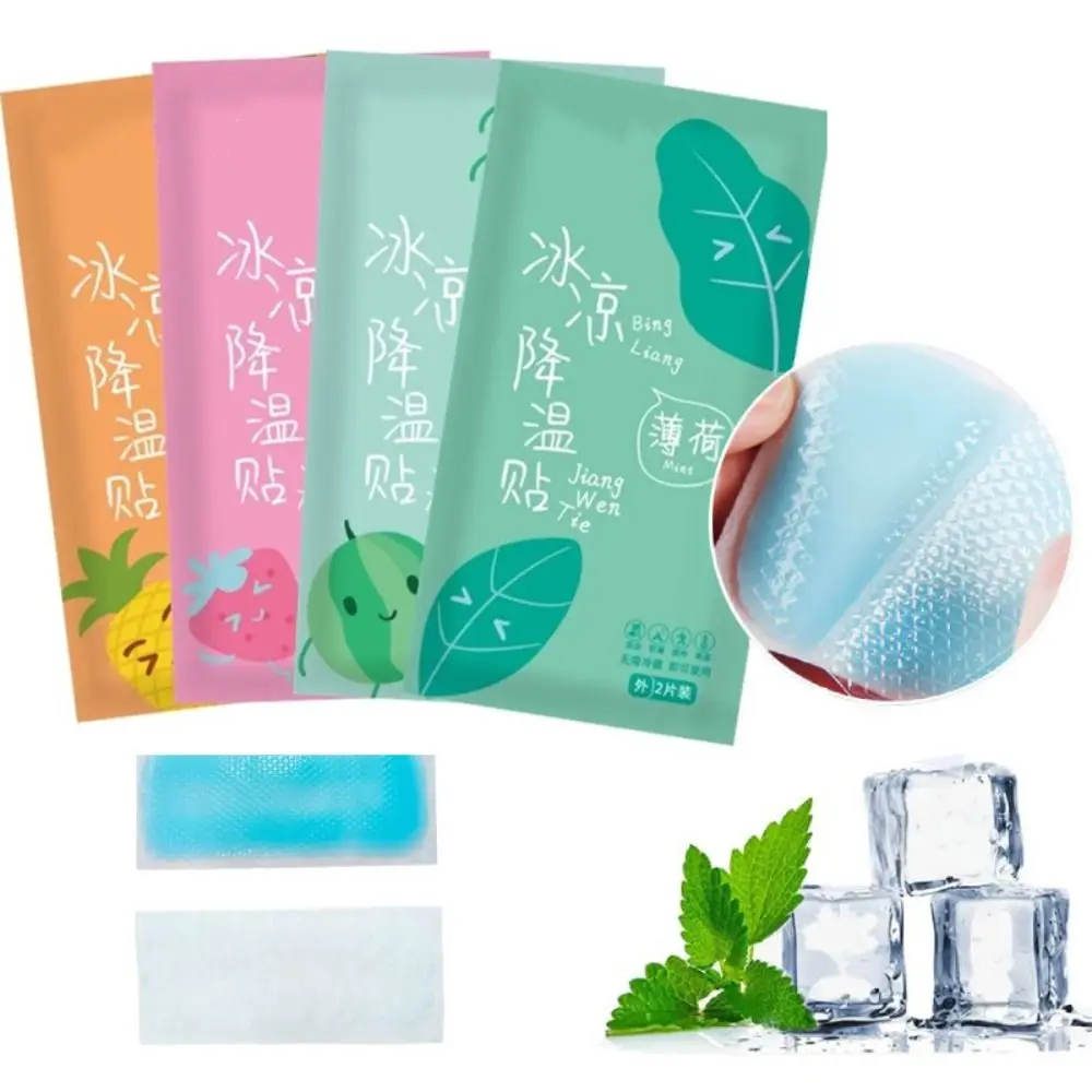 Fruit Cooling Patches Hydrogel Lower Temperature Baby Heat Forehead Strips Heat Relief Fever Down Artifact Ice Stickers Student