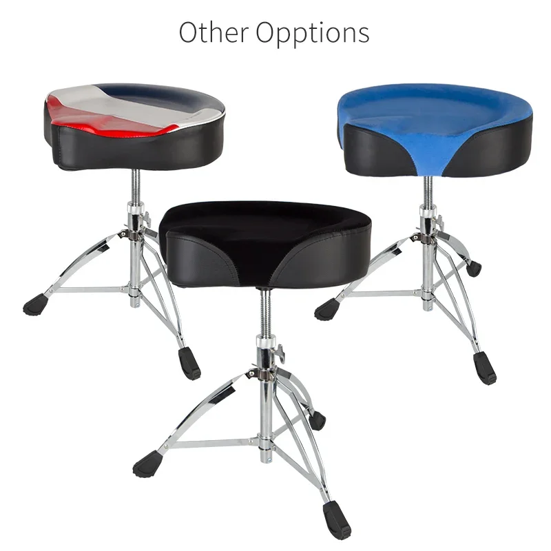 Comfortable adjustable musical instruments Drum Throne Padded drum stool with Motorcycle Style seat