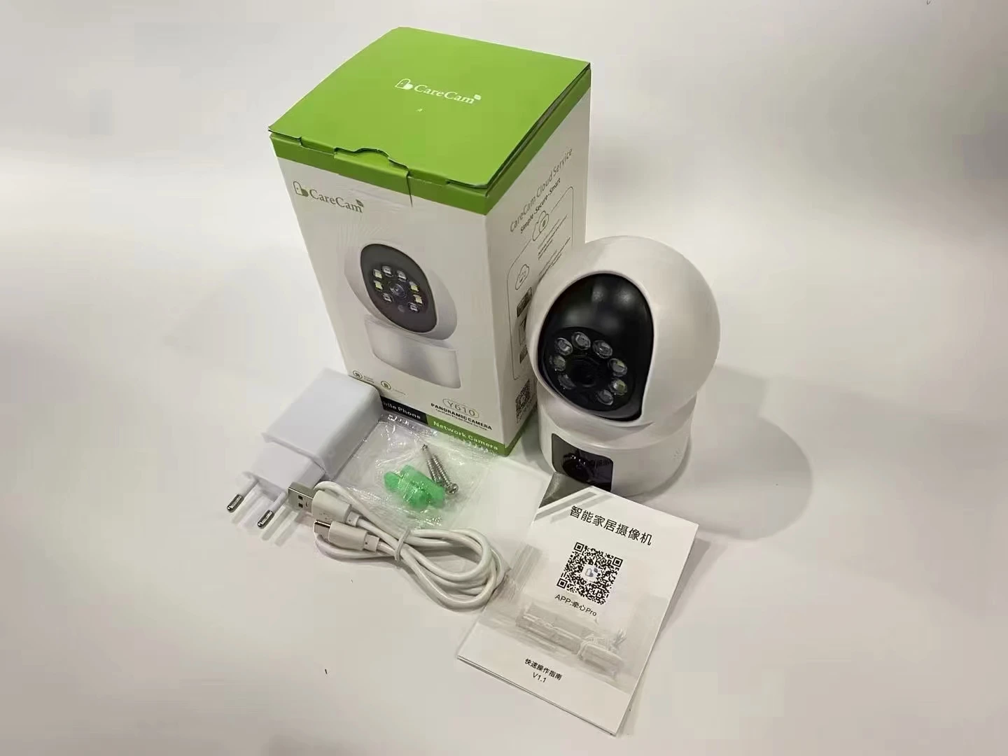 6MP 1296P Carecam APP Dual Lens Draadloze PTZ IP Dome Camera AI Humanoïde Detectie Home Security CCTV Intercom Babyfoon