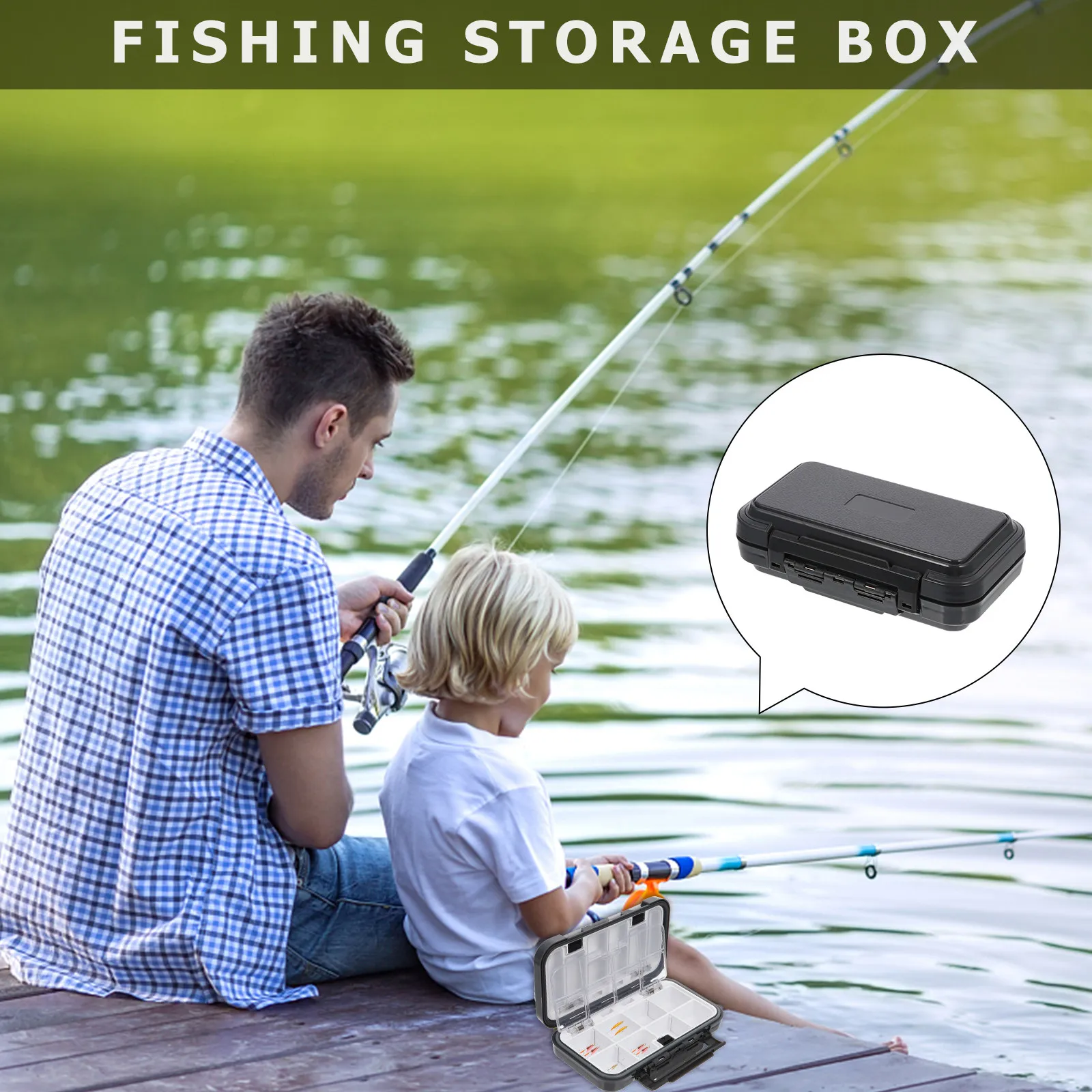 

1Pcs ABS Premium Portable Pill Box Medicine Organizer Travel Storage Container Sealed Daily Dose Case Fishing Tackle Storage