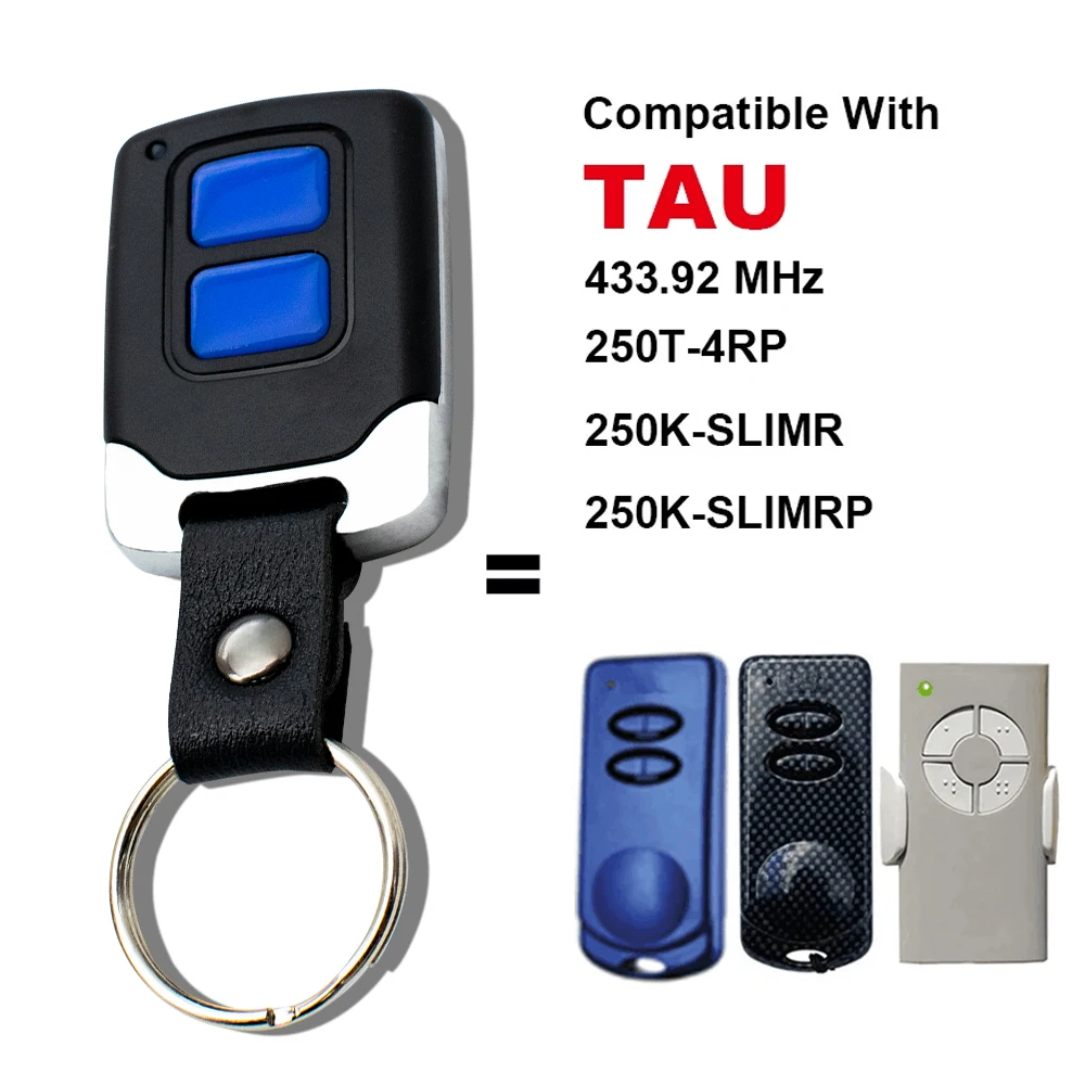 

1-20PCS TAU 250K-SLIM TAU 250T-4RP 250K-SLIM RP Garage Door Remote Control 433.92MHz Rolling Code Gate Keyfob Transmitter