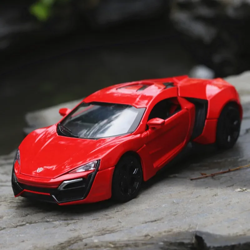 Car For Children Simulation Exquisite Diecasts & Toy Vehicles Lykan Hypersport MINIAUTO 1:32 Alloy Collection Model Kids Toys