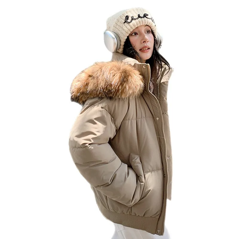 Parkas Women Short Coats Hooded Zipper Jackets Full Sleeve Thick Warm Outerwear Y2k Streetwear Jacket Coat Autumn Winter
