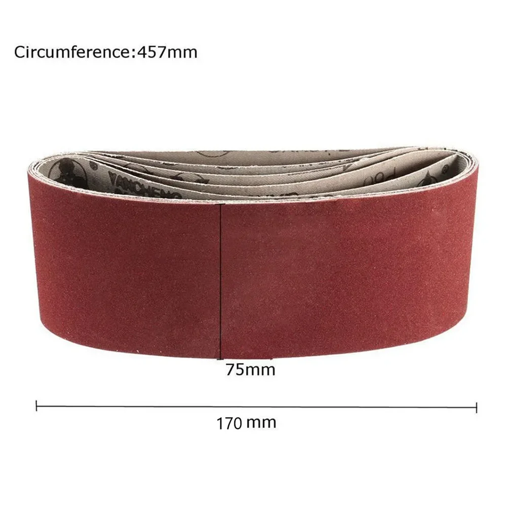 12PCS 75X457mm Sanding Belts 60 80 120 150 240 400 Grit Belt Sander Sandpaper Belt Sander Polisher Grinding Tools Hand Tool