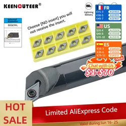 1pc S20R-SDQCR11 S25S-SDQCR11 portautensili per tornitura interna utensili per tornio per metalli interni inserti in metallo duro DCMT lathe tool holder Set di utensili da taglio CNC