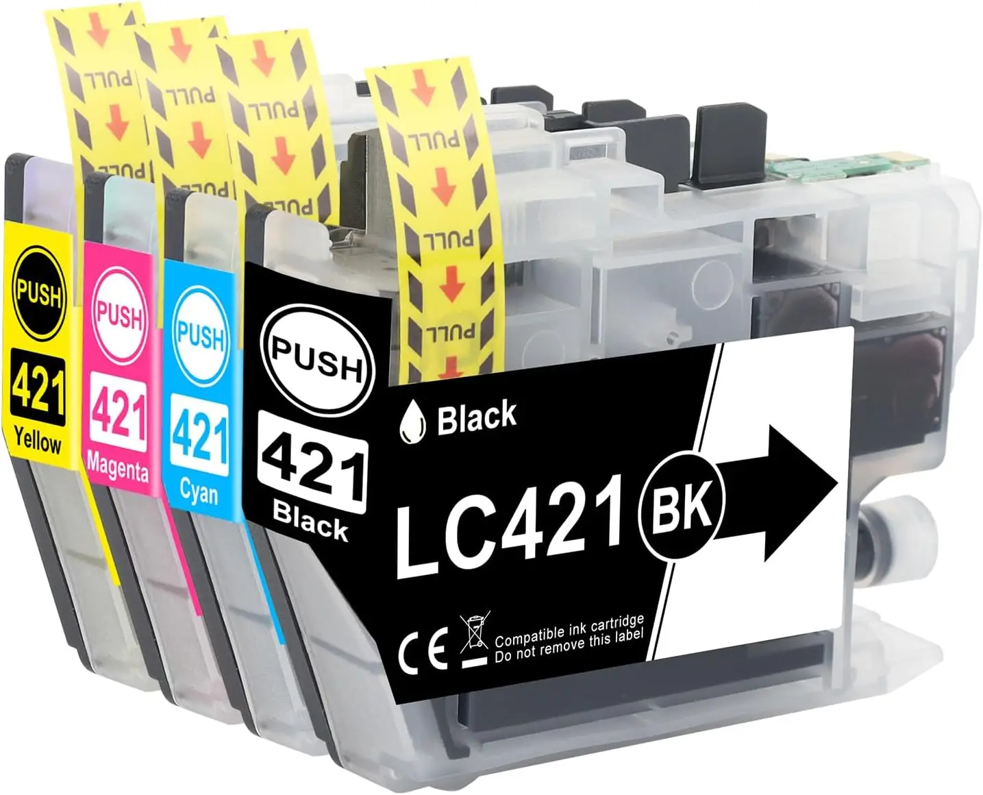 

LC421 LC421XL Ink Cartridge Compatible for Brother LC 421 LC421 XL DCP-J1050DW DCP-J1140DW MFC-J1010DW Printer High Capacity