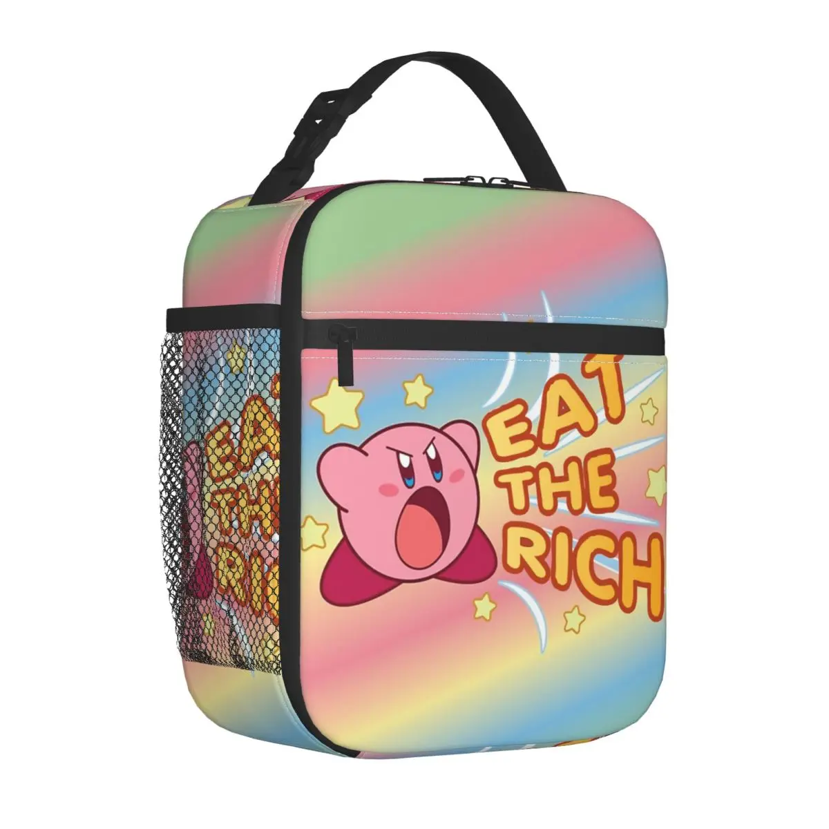 Kirbys Eat The Rich Insulated Lunch Bag Portable Meal Container Cooler Bag Tote Lunch Box School Picnic Men Women