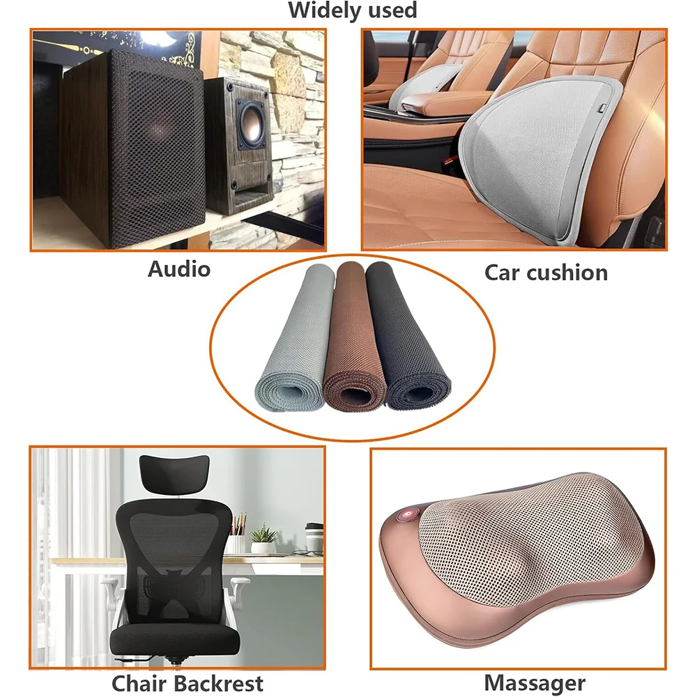 Speaker Grill Cloth 140×100cm, Dustproof Sound Transparent Mesh Grille Fabric, Audio Filter Accessory for Home Speaker DIY
