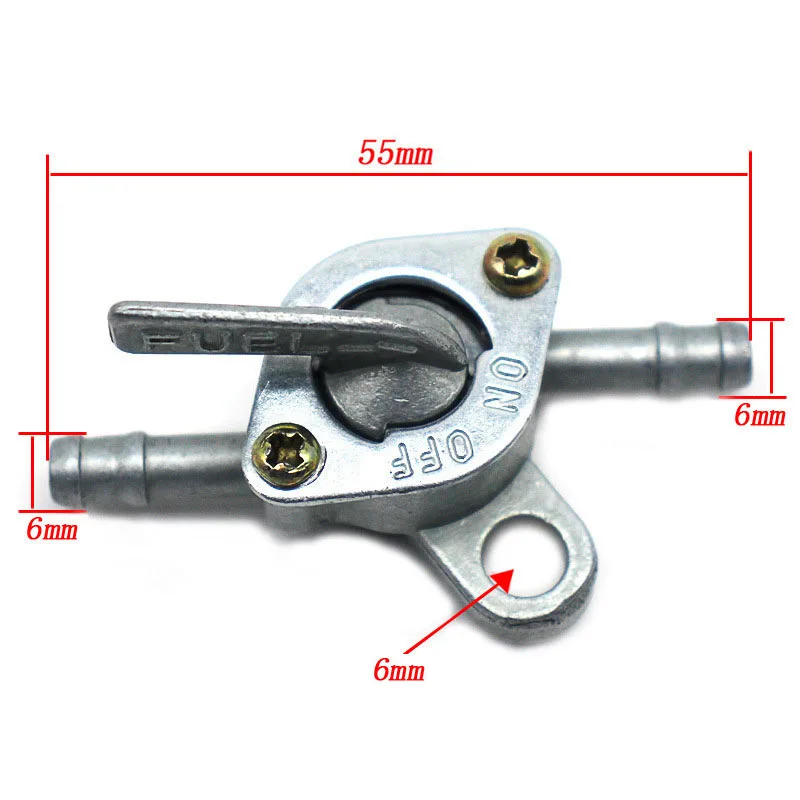 1PC 6mm Motorcycle Scooter Fuel Tap Gas Petrol Valve Fuel Tank Switch Motorbike Mini Auto Key Ring On Off Accessories