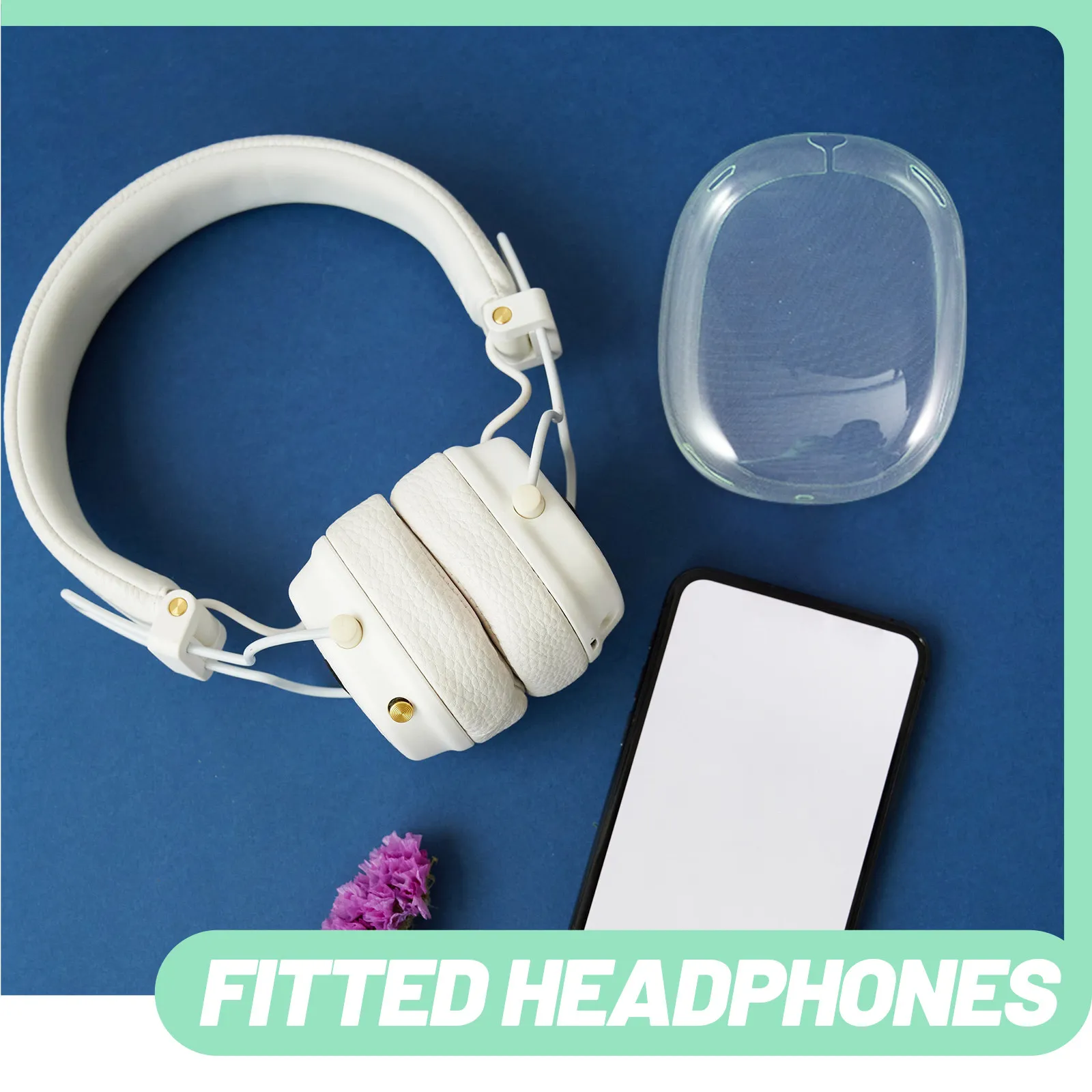 1Pair Wireless Headphone Cover Earphone Silicone Case Tpu Protective Shell Ear Pad Cover Splash Resistant Headset