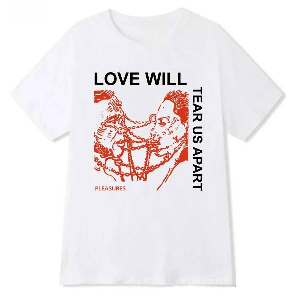 Hop Clothing Casual Tops Men's 100% Cotton T Shirt Lil Peep Peep Love Will Tear Us Apart Print Oversized Collar Graphic T-Shirt