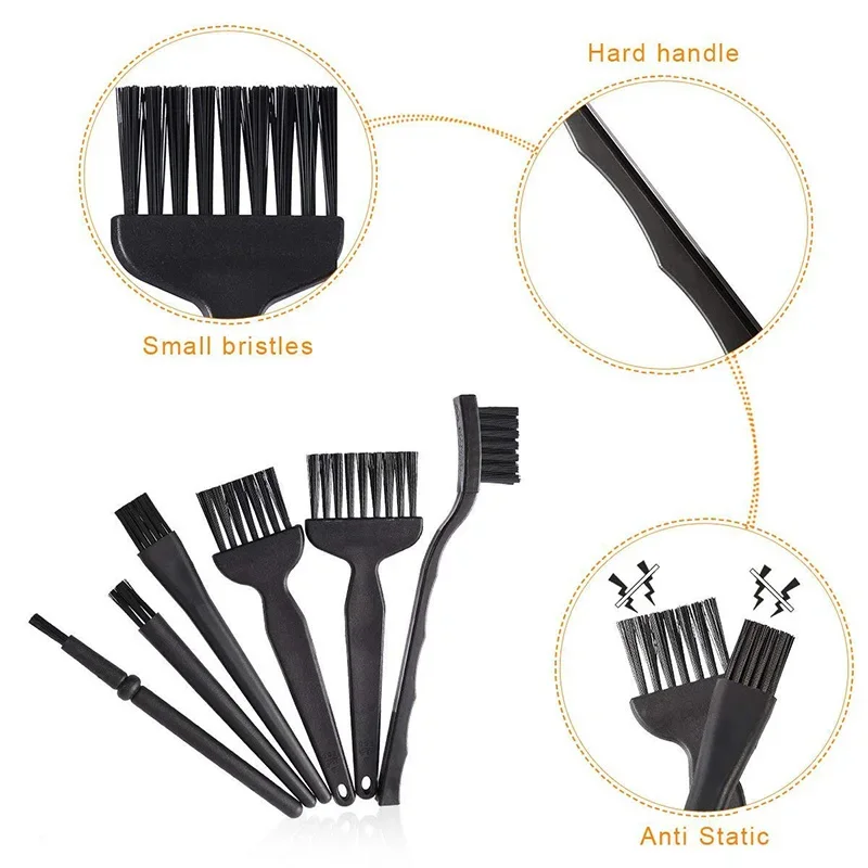 6PCS Laptop Keyboard Cleaning Kit Computer Cellphone Shaver Anti-static Dusting Cleaning Brushes Car Corner Space Cleaner Brush