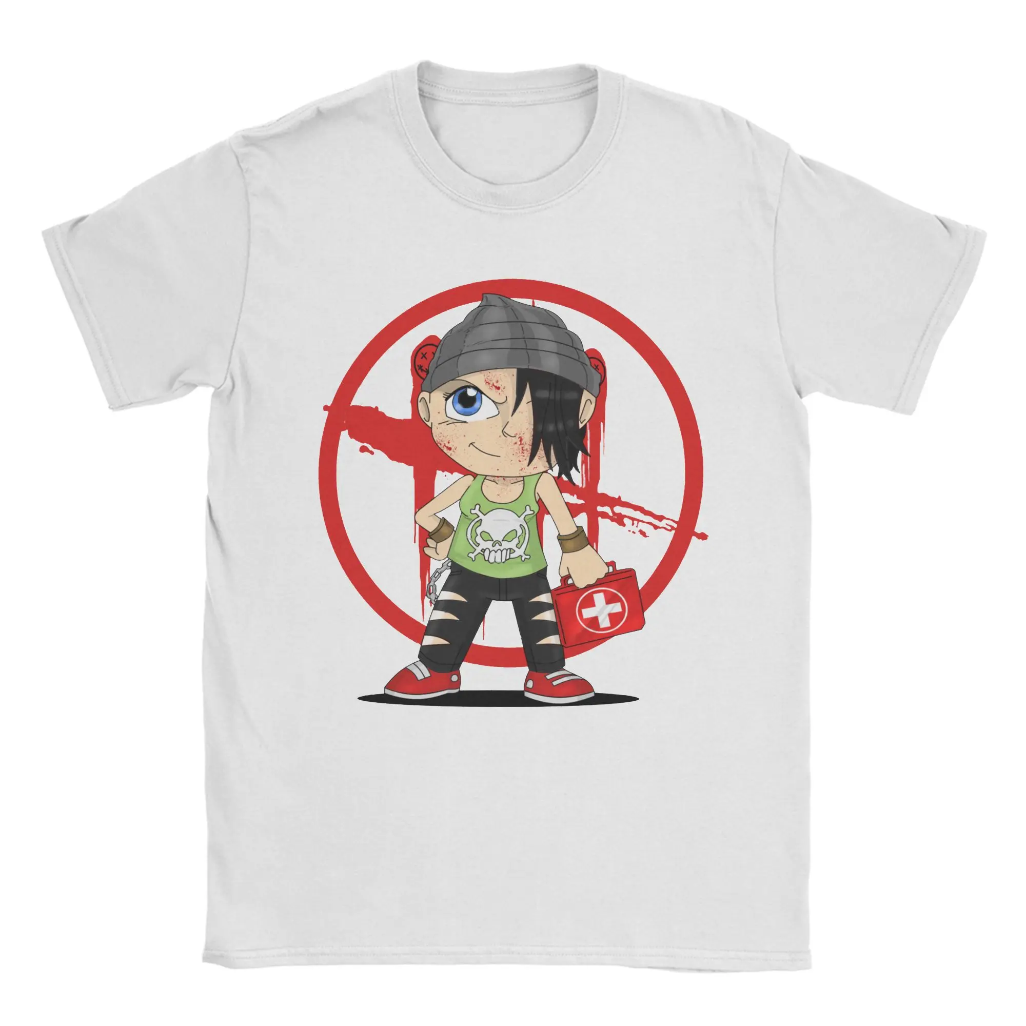 Deads by Daylights Chibi Nea Karlson T-Shirt Horror Killers Game Dbd Humor Cotton Tees Round Collar Short Sleeve T Shirts