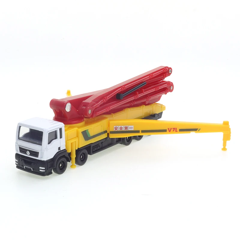 XCARTOYS 1:100 1：64 Geely Galaxy Concrete Pump Truck Remote Truck Alloy Simulation Car Model Static Decoration
