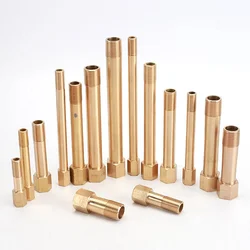 Brass Hexagonal Extending Straight Connector 35-250mm Male To Female Thread 1/4