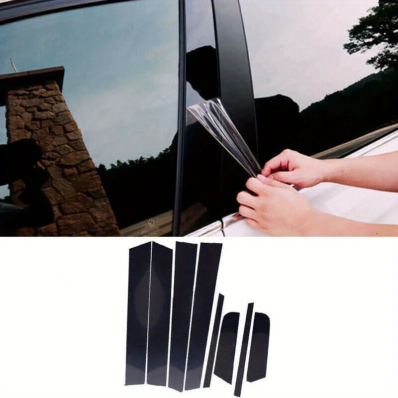 

8pcs Set Glossy Black Pillar Posts Window Door Side Cover Decal Sticker Fit For Mazda 3 2006 2007 2008 2009 2010 2011 2012