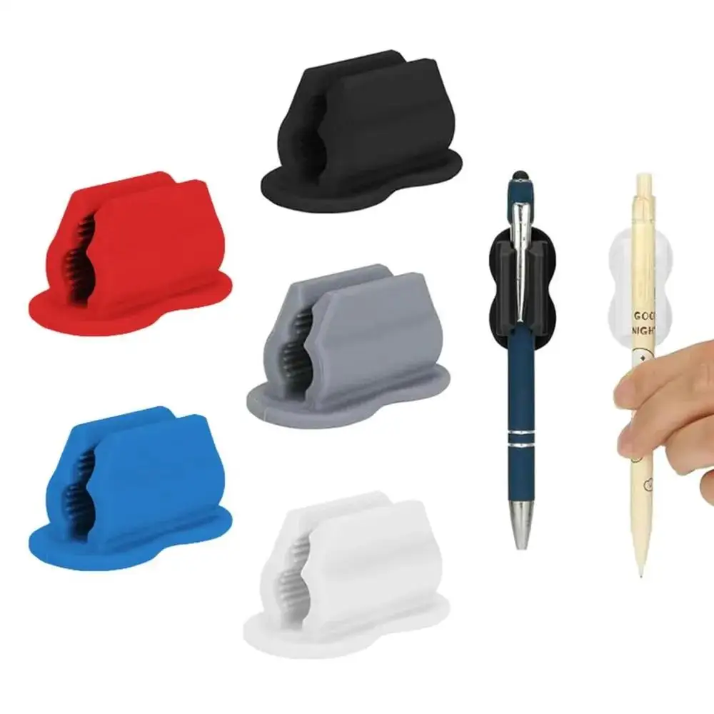 

1pcs Self Adhesive Pen Holder Desk Pencil Kids Student Clip Office Slot Silicone Ganizer Monitor Car Dual Construction Wall H0p3