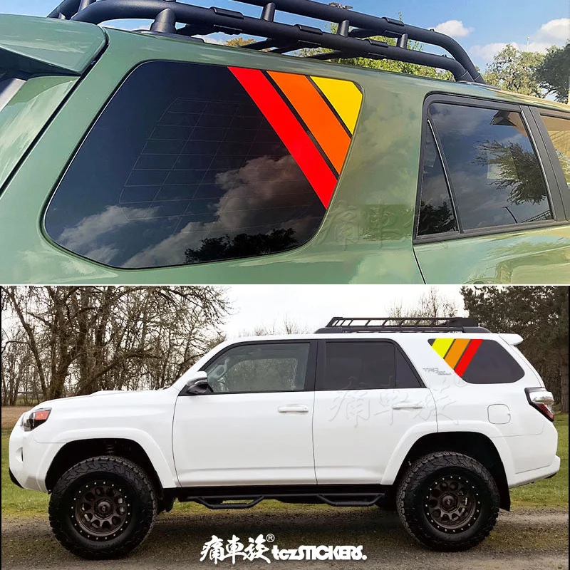 

2pcs New Custom Car Stickers FOR Toyota 4Runner Fortuner PRADO Body Appearance Decorative Car Decal Film