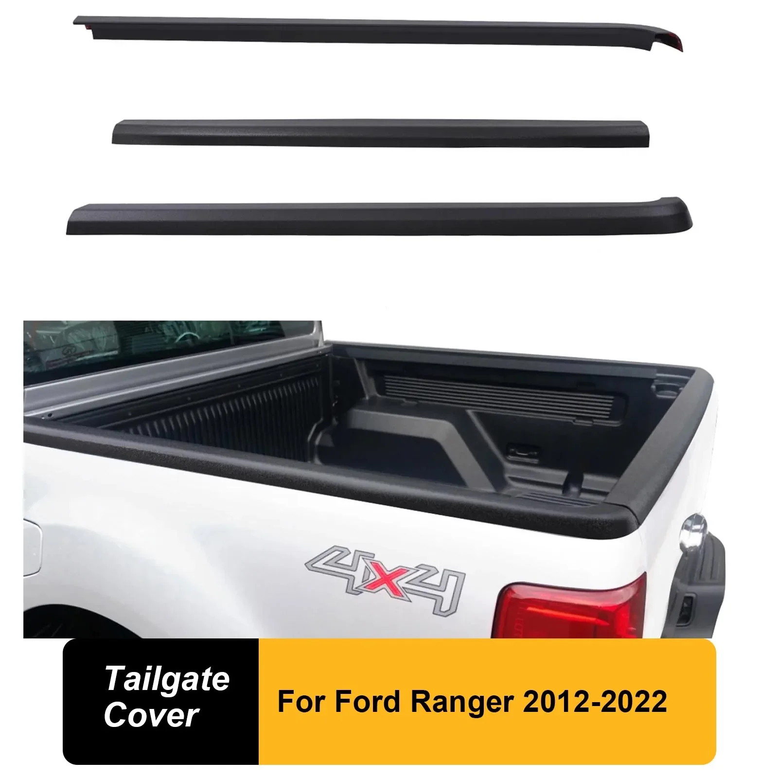 

Full Coverage Pickup Truck Rear Trim Tailgate Cover Kit for Ford Ranger T6 T7 T8 2012-2022 Wildtrak XLT XLS XL SPORT Models
