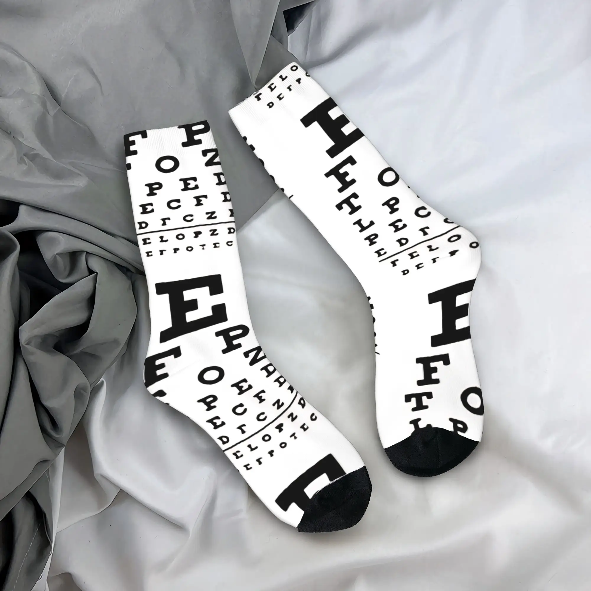 Eye Doctor Vision Chart   Socks  Graphic Stockings Anti Skid Men Socks Soft Breathable Autumn Novelty Running Sports Socks