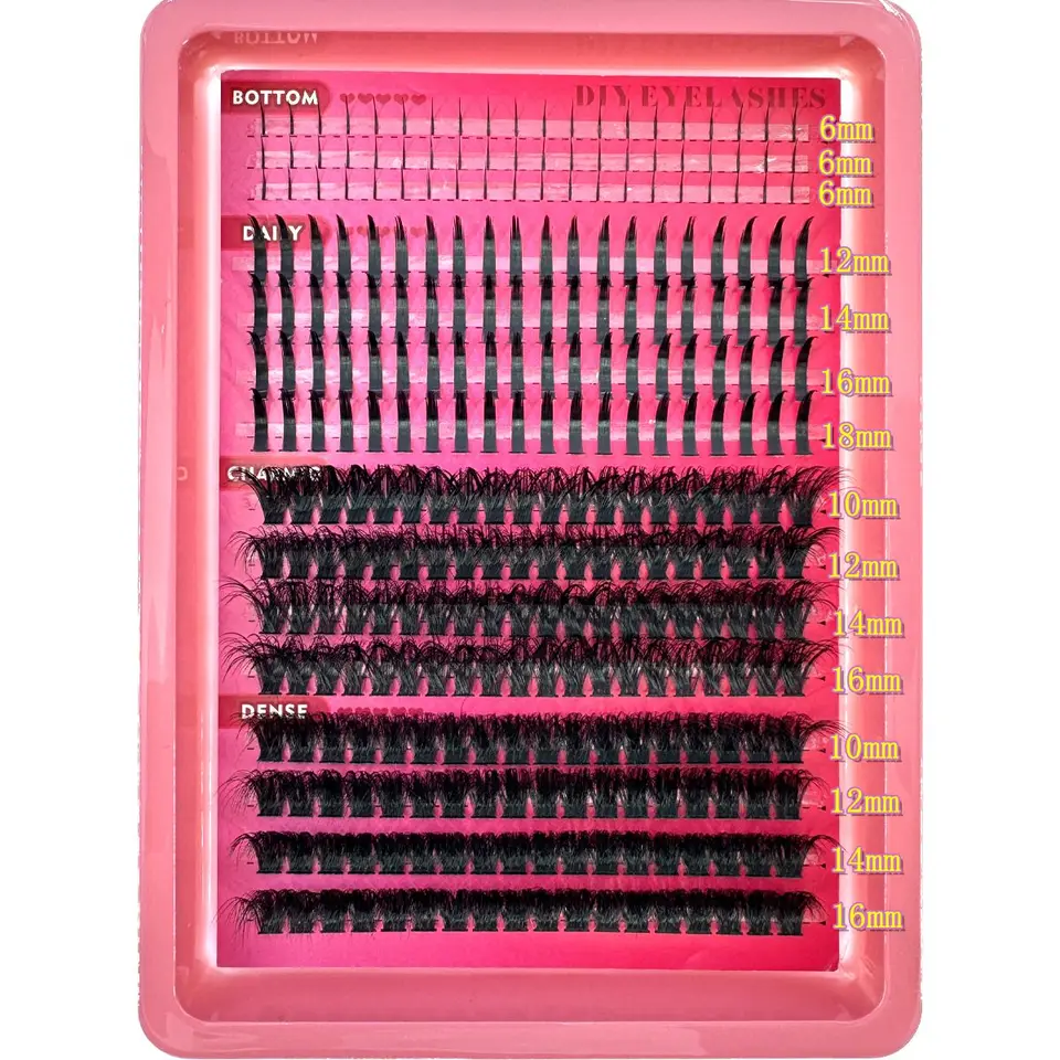 15 Filas de Pestañas Postizas por Rizos, Púas y Pestañas Inferiores, DIY Manga, Extensiones de Pestañas por Rizos, Impermeables, Individuales 6
