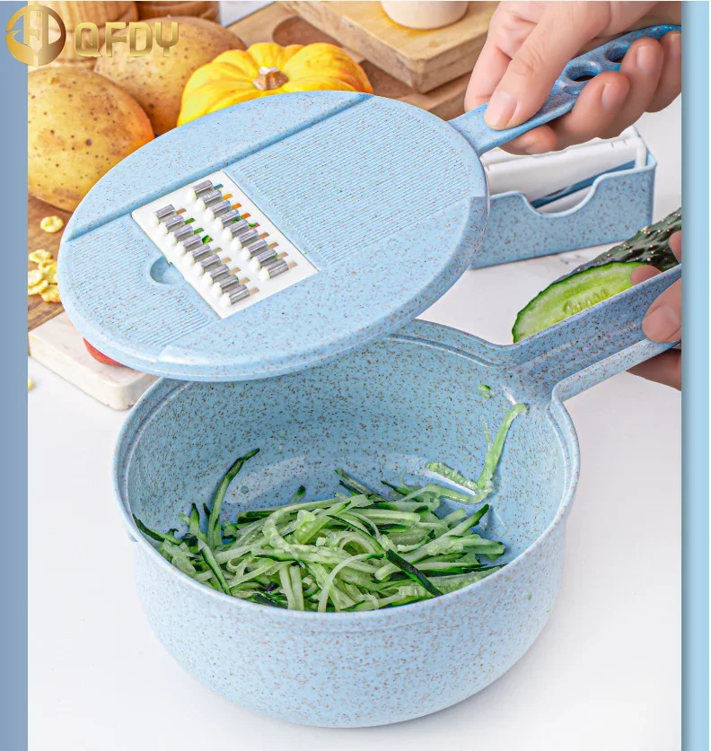 6-In-1 Multi-Function Food Chopper Vegetable Carrots Potatoes Manually Cut Shred Grater For Kitchen Convenience Vegetable Tool