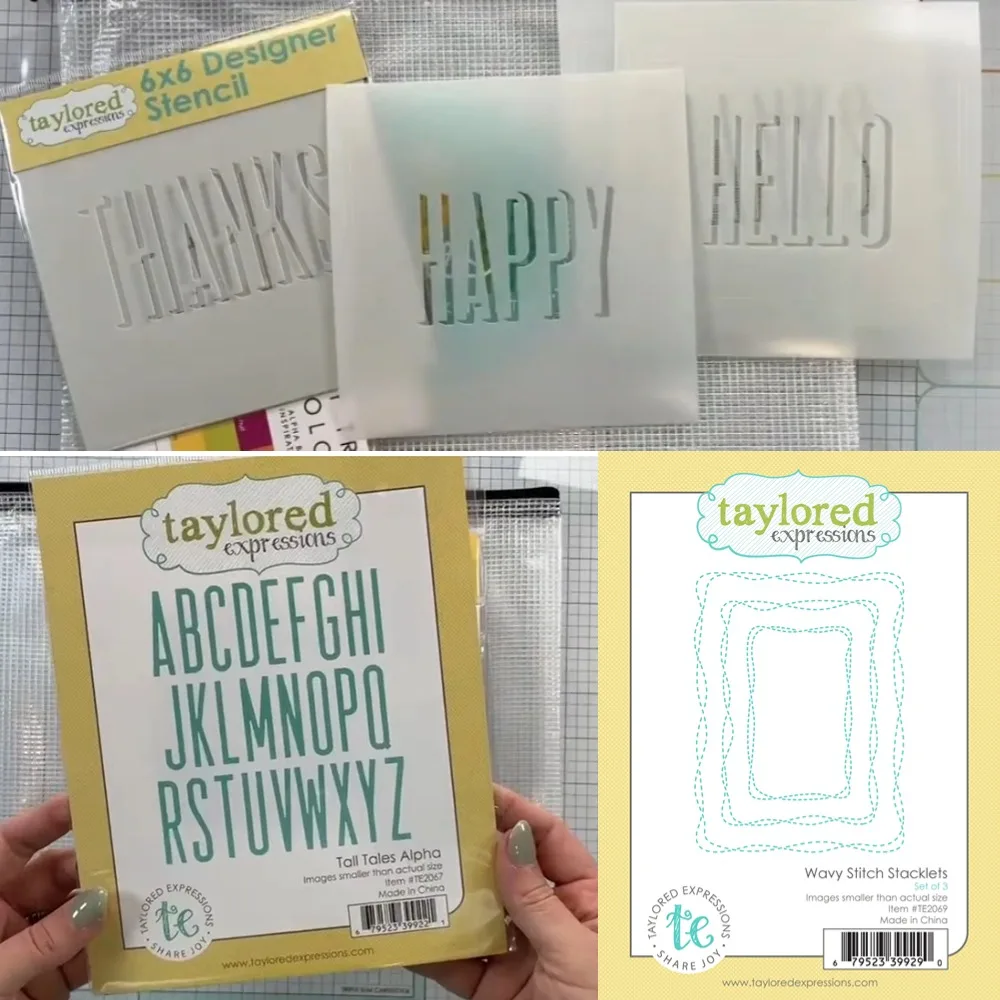 Happy Day Cutting Dies Stencils Pattern Graffiti Drawing Tool Spray Painting Template DIY Window Scrapbooking Decoration