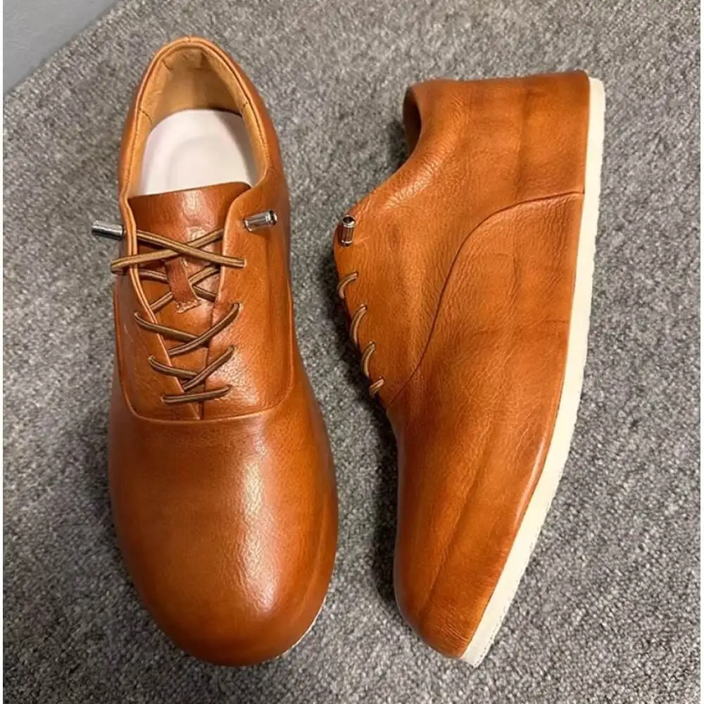 Premium Tan Leather Lace-Up Shoe – Handcrafted Comfort, Timeless Luxury for Discerning Gentlemen