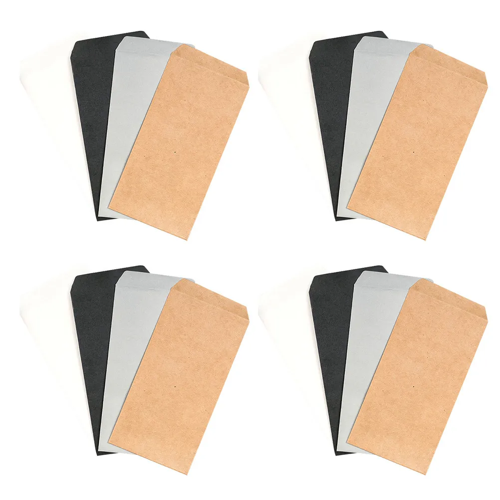 

40Pcs Kraft Paper Envelopes Classic Brown Paper Empty Envelopes for Business Cards Gift Tags Wedding Placeholders Document