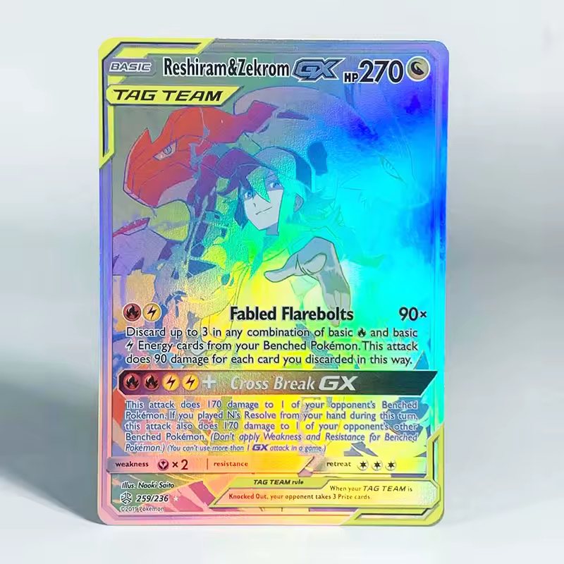 Pokemon Ancient Mew Collection Card Mew Classic Limited Anime Cards Zekrom Reshiram Victini Holographic Proxy Card Gift Toys - Image 6