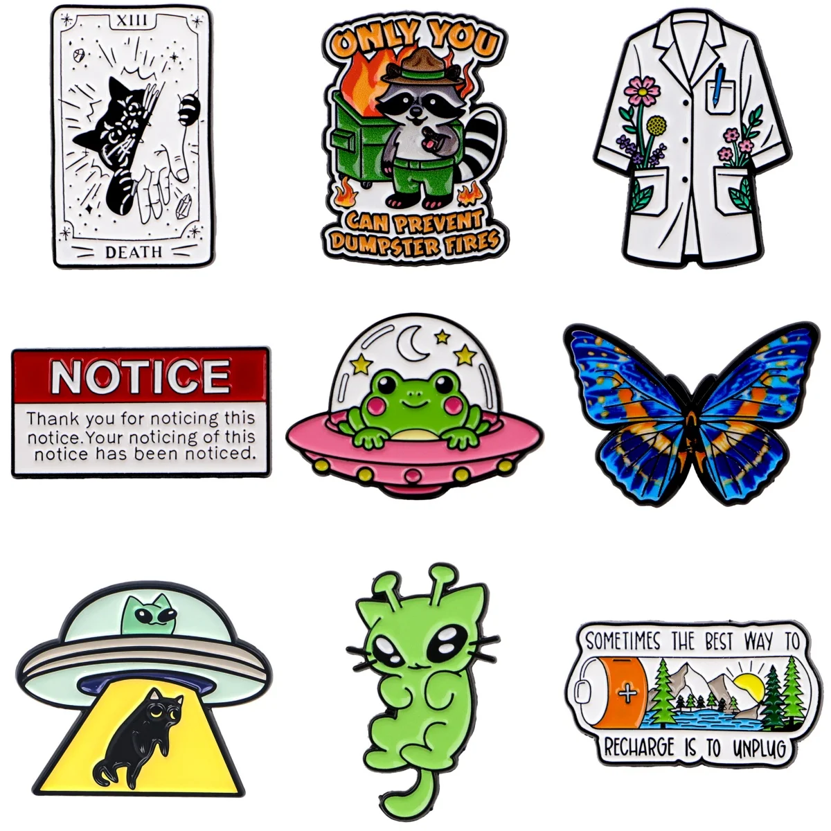 UFO Frosch Broschen für Frauen Arzt Uniform Emaille Pin Metall Abzeichen Schmuck Kleidung Rucksack Zubehör Freunde Geschenk