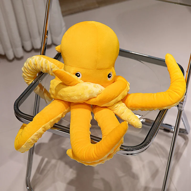 Fun Octopus Plush Doll Cartoon Yellow Octopus Animal Super Soft Plush Doll Pillow For Boys And Girls Birthday Gift Appease Doll