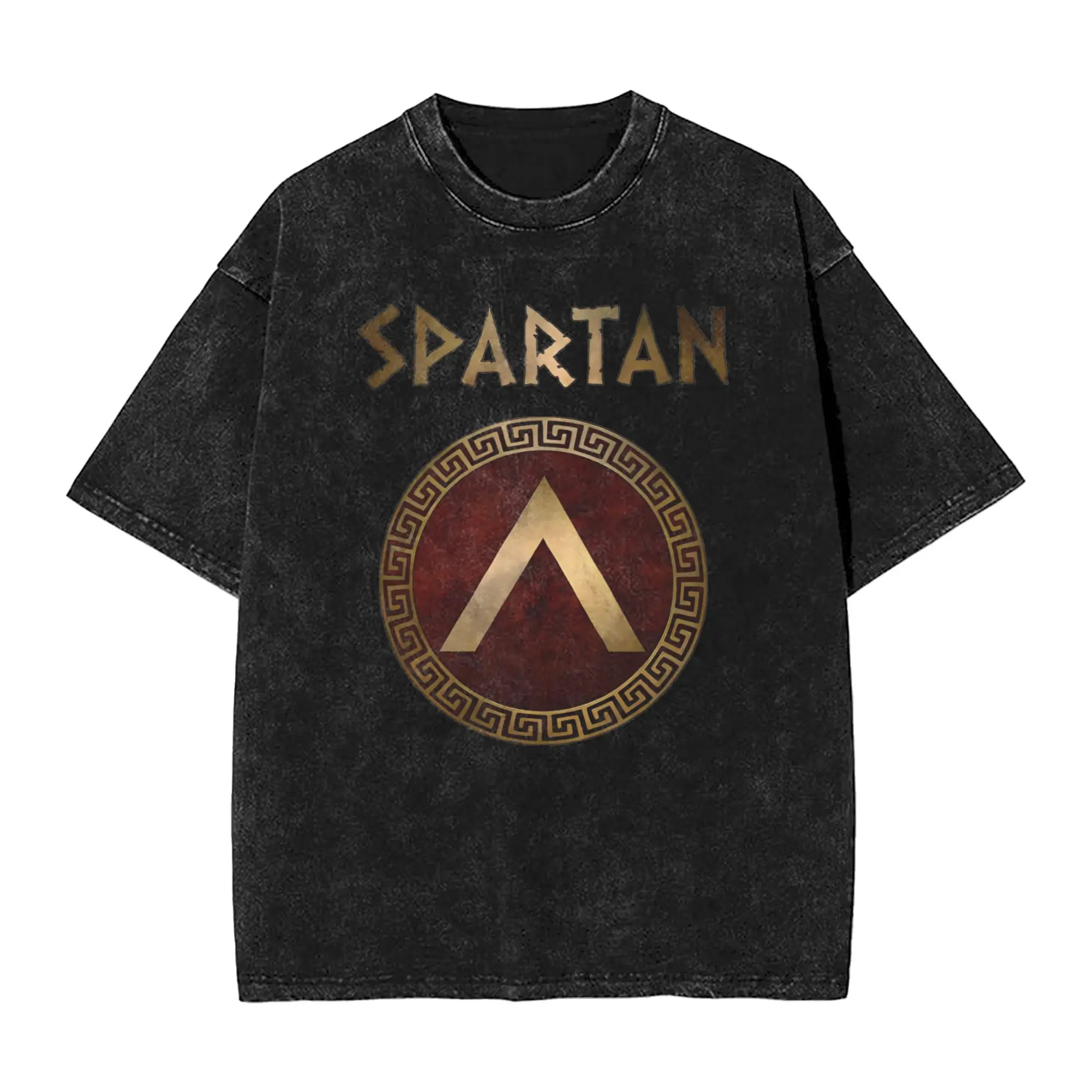 

Мужские футболки Molon Labe Spartan Warrior, забавные футболки с короткими рукавами и круглым воротником, хлопковые топы большого размера