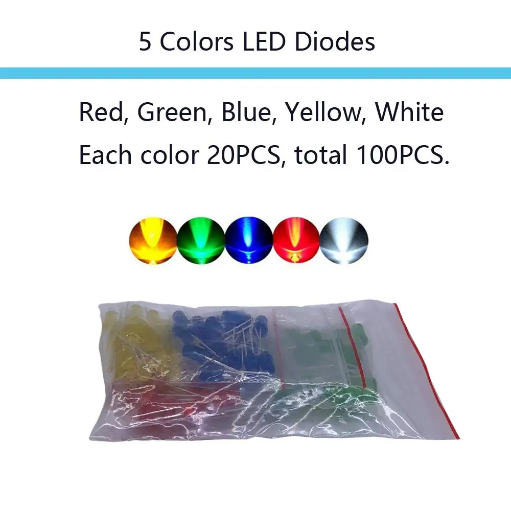 전자 부품 키트 및 총 1390 개, LED 다이오드, 금속 필름 저항기, 전해 커패시터 패키지, 공통 다이오드, 세라