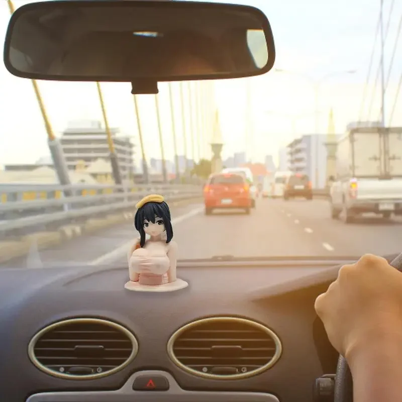 

Car Assecories Dashboard Decor Anime Girl Chest Shake Ornaments Auto Assesories Car Interior Decorations Vehicles Supplies Truck