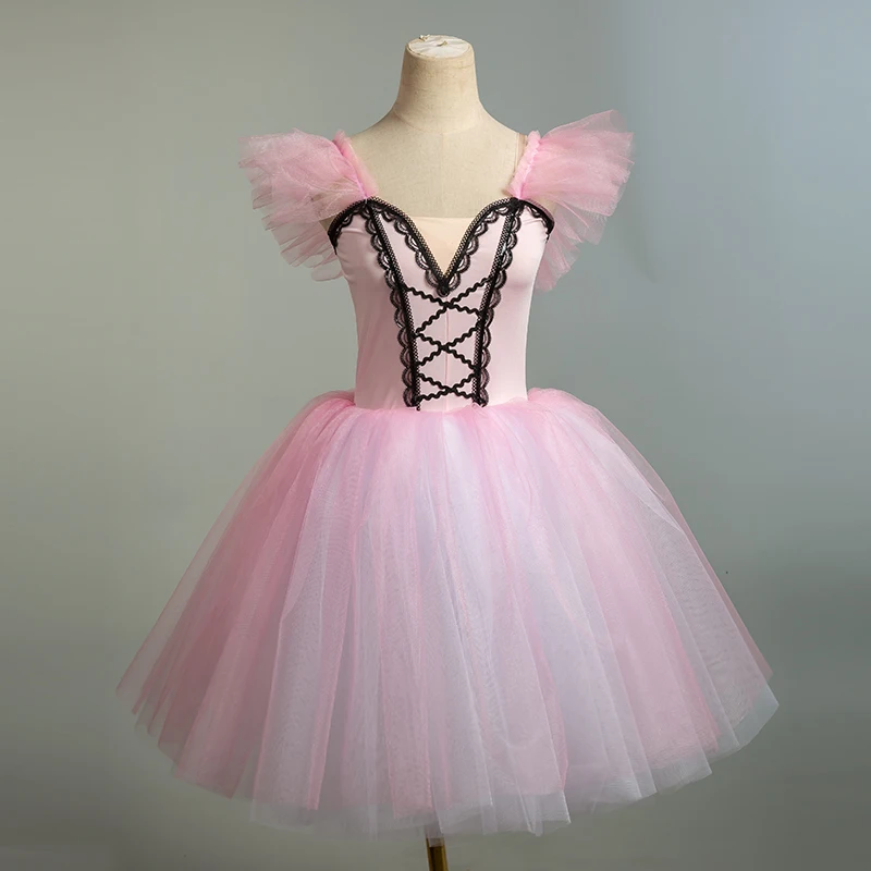 Children Ballet Skirt For Girls Adults Women Professional Ballet Tutu Long Dress Performance Dance Clothes Tulle Princess Dress